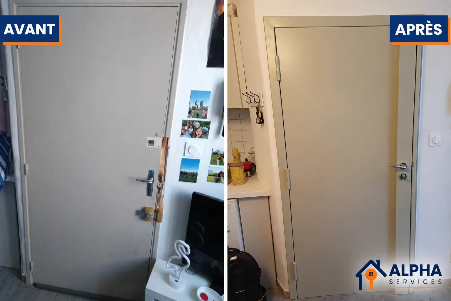 Remplacement de porte d’entrée boulevard Charles-de-Gaulle à Sannois